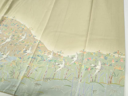 平和屋着物●訪問着　浜松飛鶴文　暈し染め　松坂屋扱い　正絹　逸品　CABG0359yc