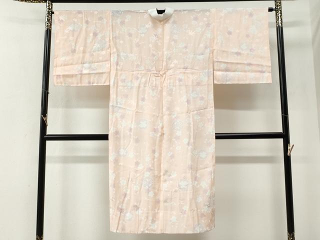 平和屋着物●長襦袢　無双仕立て　雪輪舞桜文　正絹　逸品　CABG0360yc