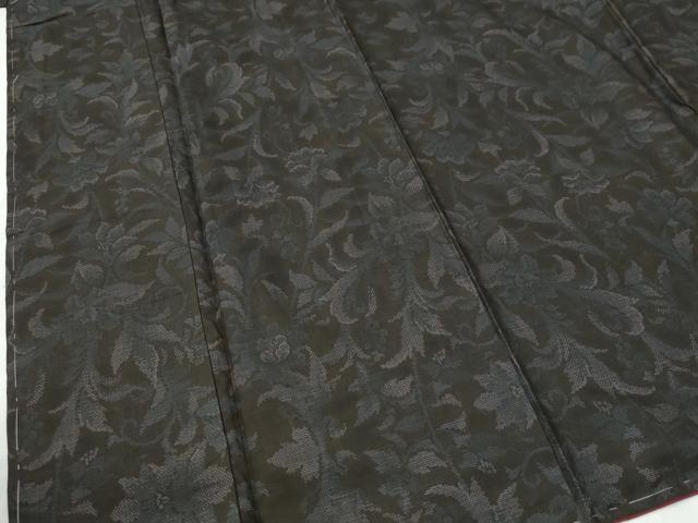 平和屋着物●本場大島紬　9マルキ　花唐草文　正絹　逸品　未使用　CABG0361yc