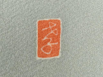 平和屋着物●本加賀友禅作家　茶谷孝志　訪問着　休み鳥枝椿花文　正絹　逸品　CABG0362yc