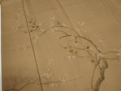 平和屋着物●訪問着　刺繍　枝梅文　正絹　逸品　未使用　CABG0367yc