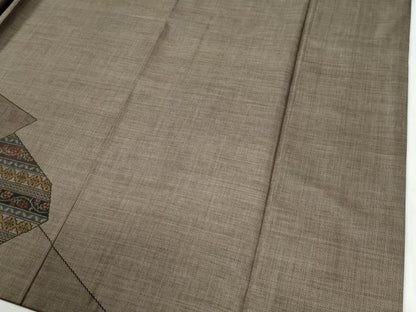 平和屋着物●訪問着　本場大島紬　9マルキ　吉祥花唐草間道　正絹　逸品　CABG0368yc