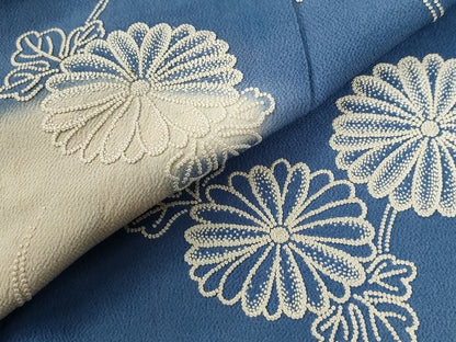 平和屋着物●中国三大刺繍　総相良刺繍　色留袖　霞立涌菊花文　暈し染め　鬼しぼ縮緬　正絹　逸品　CABG0377yc