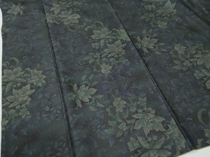 平和屋着物●本場大島紬　9マルキ　花唐草文　正絹　逸品　CABG0380yc