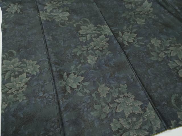 平和屋着物●本場大島紬　9マルキ　花唐草文　正絹　逸品　CABG0380yc