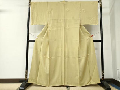 平和屋着物●上質な色無地　仕覆花唐草地紋　蒸栗色　正絹　逸品　未使用　CABG0383yc