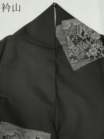 平和屋着物●本場大島紬　9マルキ　地空き　色紙重ね花文　正絹　逸品　CABG0388yc