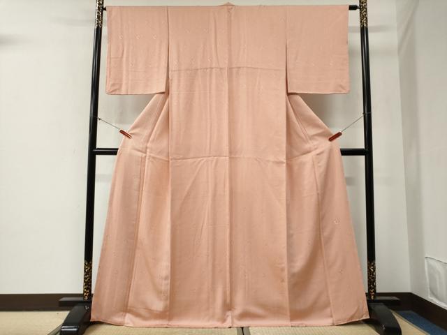 平和屋着物●上質な色無地　作家物　紗綾形草花地紋　虹色　正絹　逸品　CABG0392yc