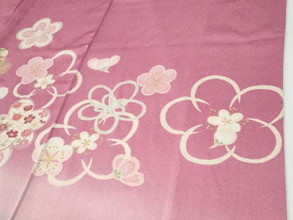 平和屋着物●豪華振袖　舞花文　暈し染め　金通し地　正絹　逸品　CABG0400yc