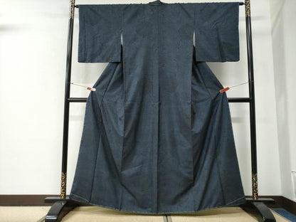 平和屋着物●本場大島紬　9マルキ　花尽くし　正絹　逸品　未使用　CABG0403yc