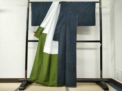平和屋着物●本場大島紬　9マルキ　花尽くし　正絹　逸品　未使用　CABG0403yc
