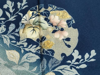 平和屋着物●訪問着　作家物　黄金繭　流水雪輪草花文　暈し染め　金彩　やまと誂製　正絹　逸品　CABG0413yc