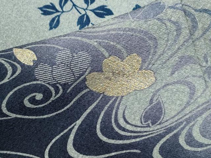 平和屋着物●訪問着　作家物　黄金繭　流水雪輪草花文　暈し染め　金彩　やまと誂製　正絹　逸品　CABG0413yc
