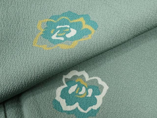 平和屋着物●上質な小紋　舞花文　正絹　逸品　CABG0418yc