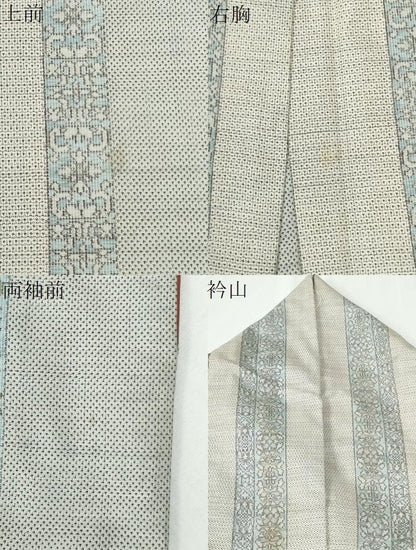 平和屋着物●本場大島紬　9マルキ　120亀甲　総絣　草花吉祥間道　正絹　逸品　CABG0423yc