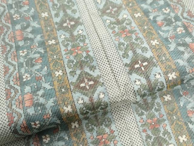 平和屋着物●本場大島紬　9マルキ　120亀甲　総絣　草花吉祥間道　正絹　逸品　CABG0423yc