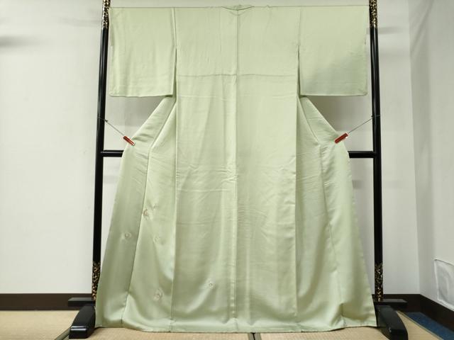 平和屋着物●訪問着　枝花文　金銀糸　ロング丈　正絹　逸品　CABG0424yc