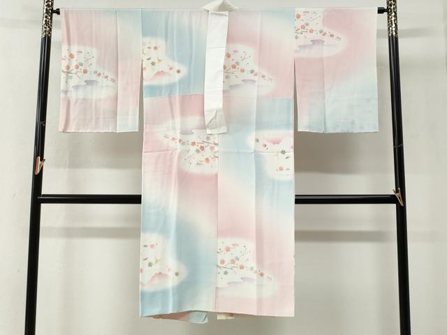 平和屋着物●長襦袢　袷　舞花文　暈し染め　正絹　逸品　未使用　CABG0433yc