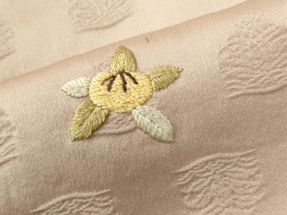 平和屋着物●訪問着　総刺繍　南天草花文　正絹　逸品　CABG0435yc