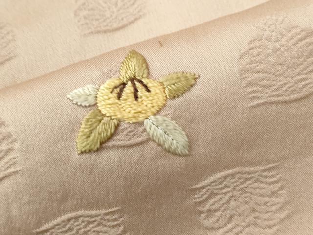 平和屋着物●訪問着　総刺繍　南天草花文　正絹　逸品　CABG0435yc