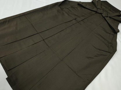 平和屋着物●男性　馬乗り袴　縞　正絹　逸品　CABG0436yc