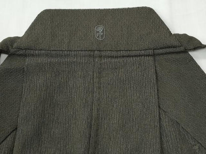 平和屋着物●男性　馬乗り袴　亀甲文　正絹　逸品　CABG0437yc