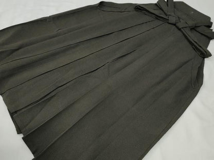 平和屋着物●男性　馬乗り袴　亀甲文　正絹　逸品　CABG0437yc