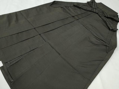 平和屋着物●男性　馬乗り袴　縞　正絹　逸品　CABG0438yc
