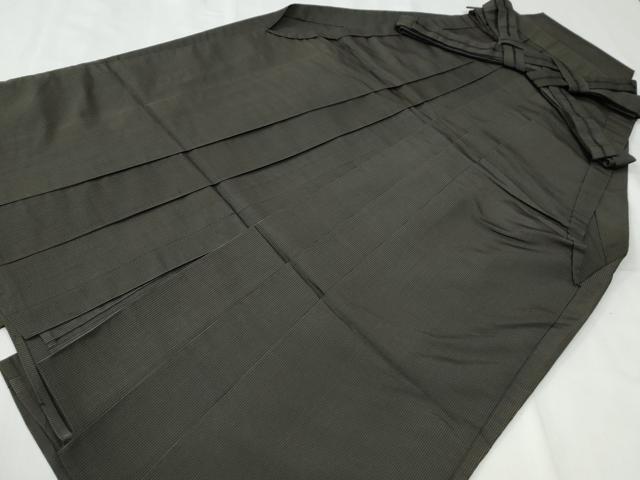 平和屋着物●男性　馬乗り袴　縞　正絹　逸品　CABG0438yc