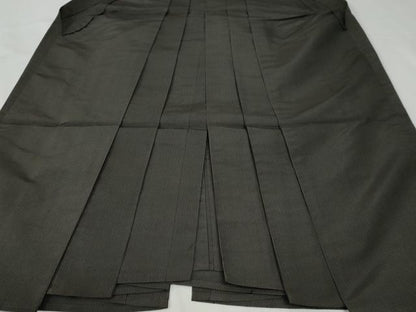 平和屋着物●男性　馬乗り袴　縞　正絹　逸品　CABG0438yc