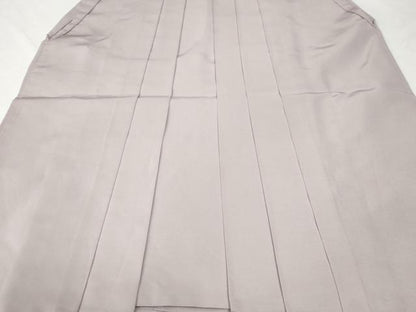 平和屋着物●男性　馬乗り袴　色無地　灰桜色　正絹　逸品　CABG0439yc