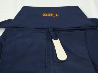 平和屋着物●男性　馬乗り袴　色無地　鉄紺色　正絹　逸品　CABG0440yc
