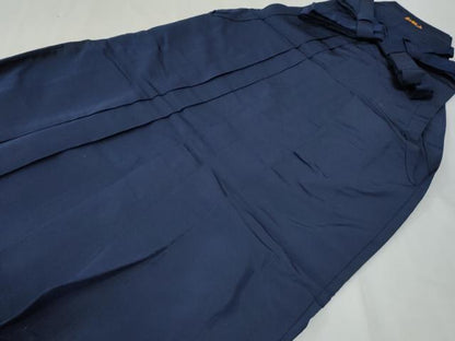 平和屋着物●男性　馬乗り袴　色無地　鉄紺色　正絹　逸品　CABG0440yc
