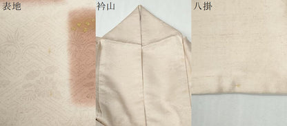 平和屋着物●訪問着　刺繍　琴　霞草花文　金彩　正絹　逸品　CABG0454yc