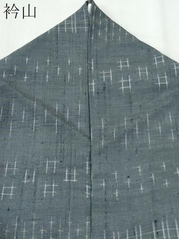 平和屋着物●上質な紬　絣文様　寿峰工房　鈴乃屋扱い　証紙付き　正絹　逸品　CABG0460yc