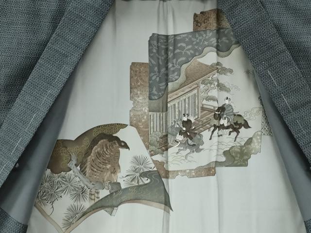 平和屋着物●男性　本場大島紬　アンサンブル　100亀甲　総詰め　正絹　逸品　未使用　CABG0473yc
