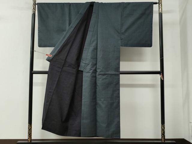 平和屋着物●男性　100亀甲　アンサンブル　総詰め　証紙付き　正絹　逸品　CABG0474yc