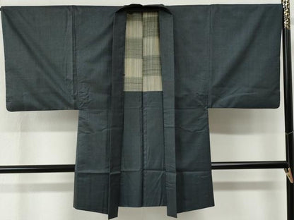 平和屋着物●男性　100亀甲　アンサンブル　総詰め　証紙付き　正絹　逸品　CABG0474yc