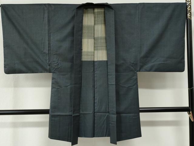 平和屋着物●男性　100亀甲　アンサンブル　総詰め　証紙付き　正絹　逸品　CABG0474yc
