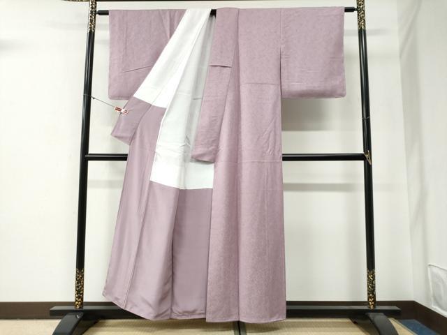 平和屋着物●上質な色無地　彩の詩　南天地紋　紅藤色　反端付き　正絹　逸品　未使用　CABG0477yc