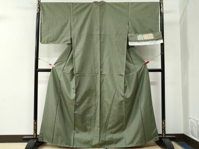 平和屋着物●本場染大島紬　奄美姿　霰文　証紙付き　正絹　逸品　未使用　CABG0478yc