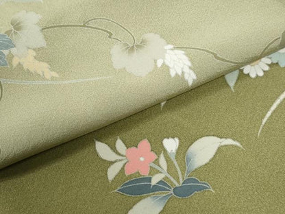 平和屋着物●訪問着　友禅　牡丹花文　暈し染め　正絹　逸品　未使用　CABG0479yc
