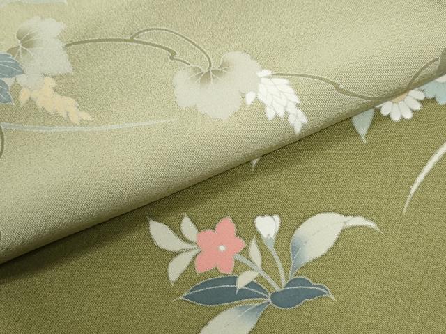 平和屋着物●訪問着　友禅　牡丹花文　暈し染め　正絹　逸品　未使用　CABG0479yc