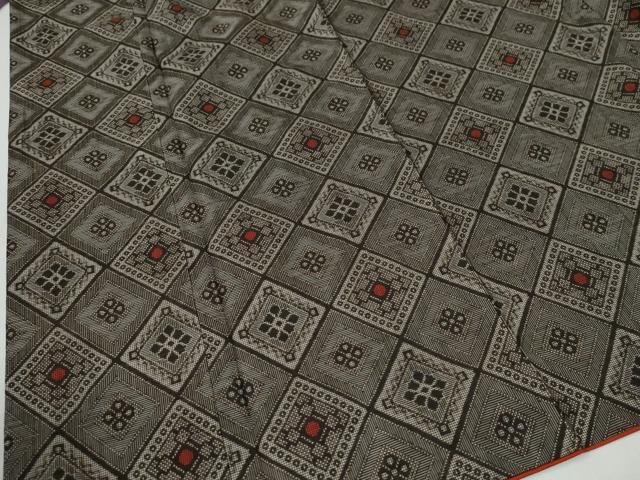 平和屋着物●本場大島紬　龍郷絣　証紙付き　正絹　逸品　未使用　CABG0485yc