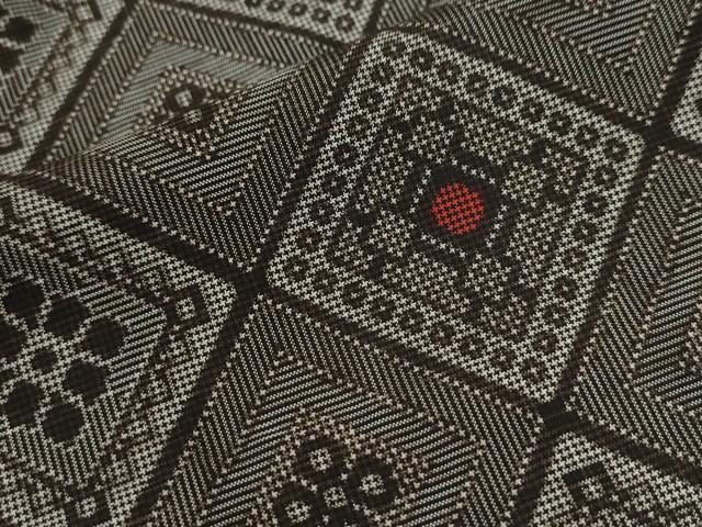 平和屋着物●本場大島紬　龍郷絣　証紙付き　正絹　逸品　未使用　CABG0485yc