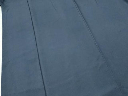 平和屋着物●本加賀友禅作家　寺井英世監修　色無地　紺藍色　正絹　逸品　CABG0493yc
