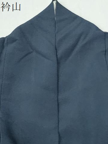 平和屋着物●本加賀友禅作家　寺井英世監修　色無地　紺藍色　正絹　逸品　CABG0493yc