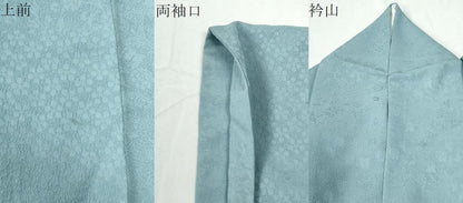 平和屋着物●上質な色無地　花唐草地紋　浅縹色　正絹　逸品　CABG0494yc
