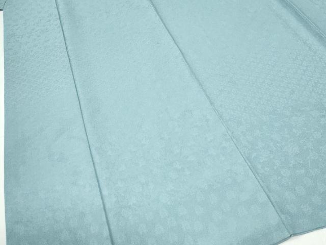 平和屋着物●上質な色無地　花唐草地紋　浅縹色　正絹　逸品　CABG0494yc
