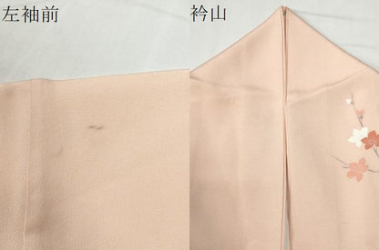 平和屋着物●訪問着　友禅　枝花文　暈し染め　正絹　逸品　CABG0496yc